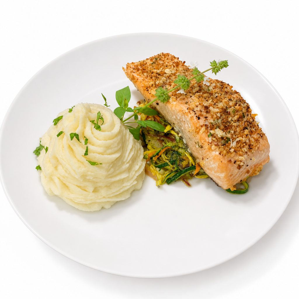 Crispy Crusted Salmon.