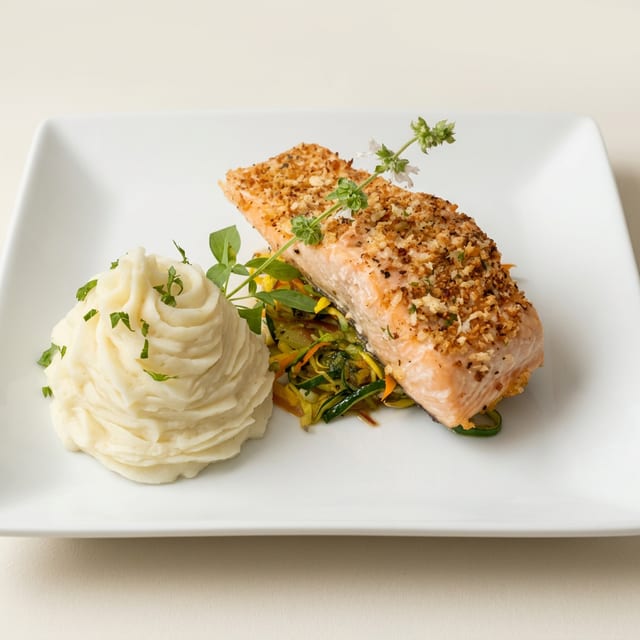Crispy Crusted Salmon.